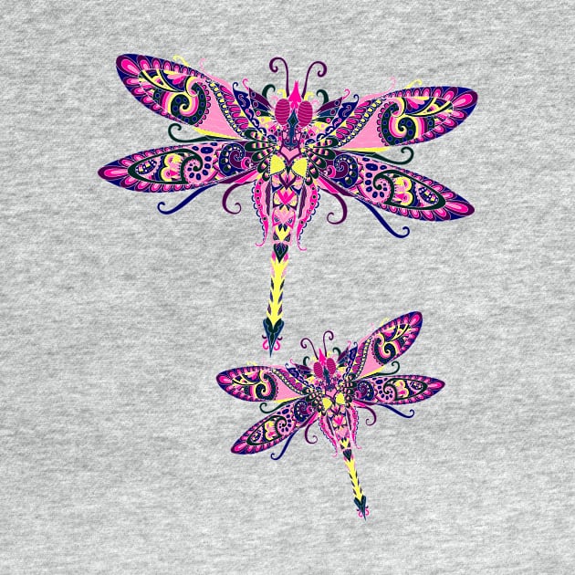 Pretty Purple Dragonflies by AlondraHanley